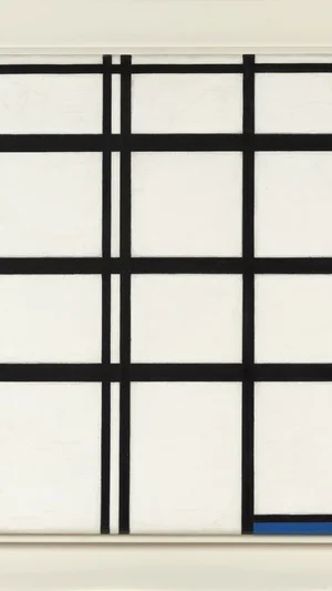 Composition in Black and White with Blue Square, 1937