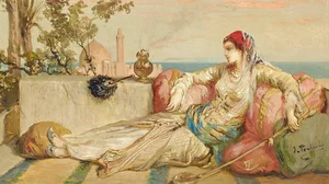 Odalisque on the Terrace at Dusk