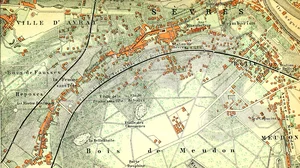 Map of the Bois de Meudon, Paris and Environs