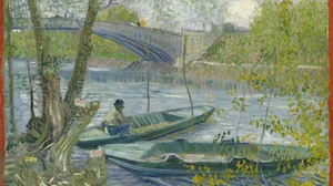 Pesca en primavera, el puente de Clichy (Asnières)