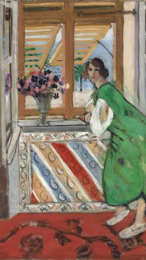 Young Girl with Moorish Background, Green Robe