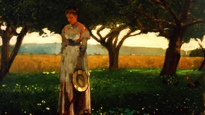 Muchacha en el huerto