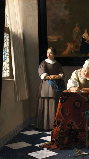 Lady Writing a Letter with her Maid