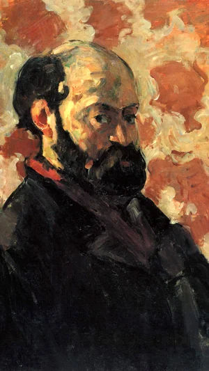 Portrait of the Artist with Rose Background