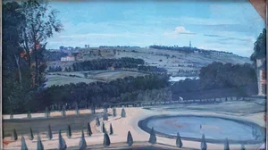 Landscape Study with a Formal Garden and Distant Town