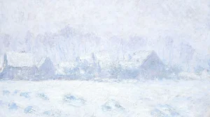 Claude monet effet de neige a giverny