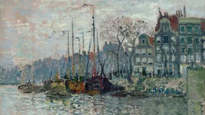 View of the Prins Hendrikkade and the Kromme Waal in Amsterdam