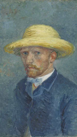 Self-Portrait with Straw Hat