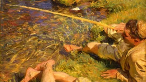 Val d'Aosta: A Man Fishing