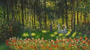 Au jardin, la famille de l’artiste