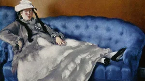 Portrait of Madame Edouard Manet on a Blue Sofa