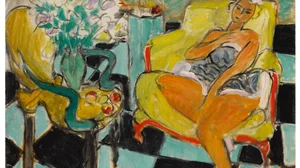 Dancer in an Interior, Green and Black Tiles