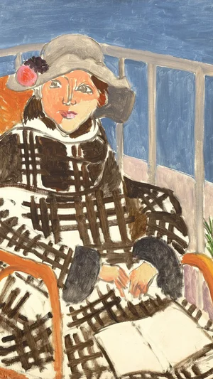 Mademoiselle Matisse in a Plaid Coat