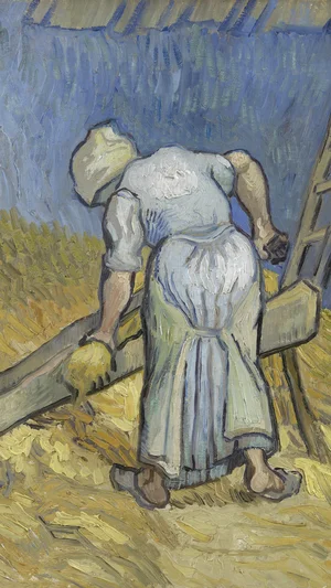 Peasant Woman Bruising Flax (after Millet)