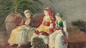 Children Under a Palm