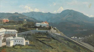 Genua. View of the City and the Apennines