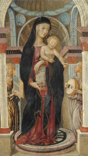 Madonna with Child and Two Musician Angels