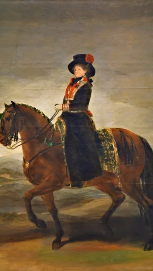 Queen María Luisa on horseback