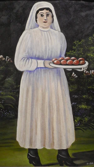 Woman with Easter Eggs
