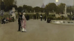 Luxembourger Gärten in der Dämmerung