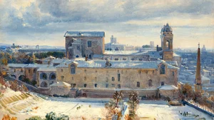Santa Trinità dei Monti in the Snow