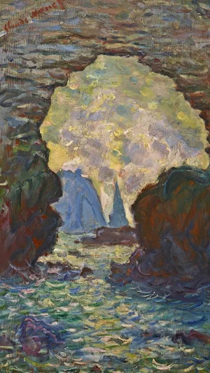 Claude Monet - L'aiguille d'Étretat vue à travers la porte d'Amont