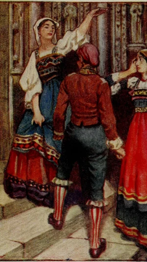 Cavalleria Rusticana: Turiddu, Santuzza and Lola at the Church Door