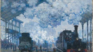 Claude Monet - The Gare Saint-Lazare; Arrival of a Train - 1877