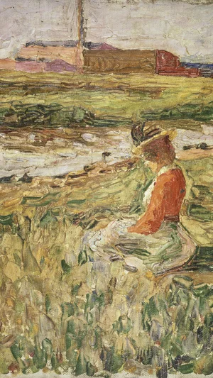 Lady Sitting on the Grass