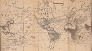 Physical and commercial geography map