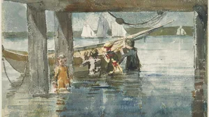 Children Playing under a Gloucester Wharf