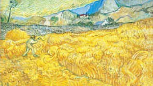Wheat Field behind Saint-Paul 's Hospital with a Reaper
