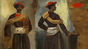 Two Studies of a Standing Indian from Calcutta