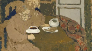 Two Women Drinking Coffee