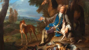 Self-portrait as a hunter in a landscape - Alexandre-François Desportes