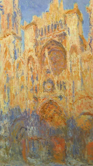 Rouen Cathedral, Portal, Sunlight, End of the Day