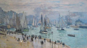 Fishing boats leaving the harbor, Le Havre