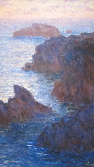 Rocks at Belle-ile, Port-domois by Monet, 1886