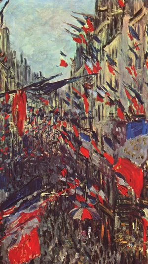 Rue Saint-Denis with Flags
