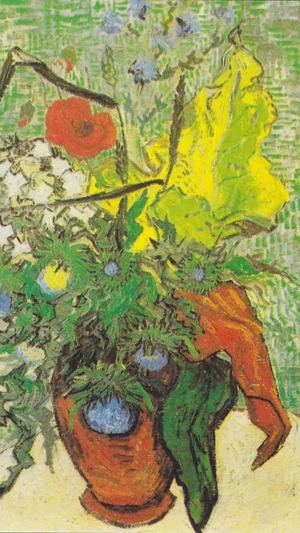 Wild Flowers and Thistles in a Vase
