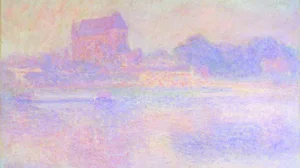 Monet - L'église de Vernon, brouillard