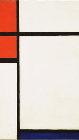 Composition with Red and Blue