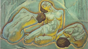 Three Women Squatting