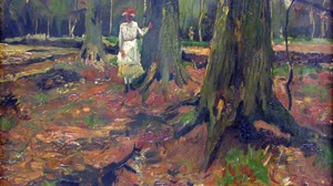 Girl in White in the Woods