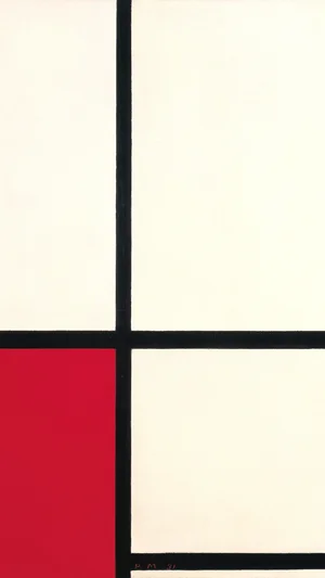 Composition in Colours / Composition No. I with Red and Blue