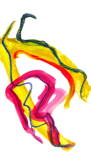 Abstract gouache painting