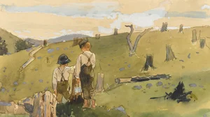 Boys on a Hillside