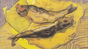 Still Life: Bloaters on a Piece of Yellow Paper