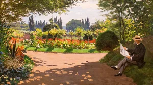 Adolphe Monet in the Garden of Le Coteau at Sainte-Adresse