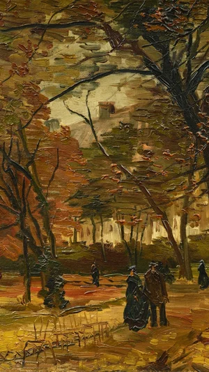 Bois de Boulogne with People Walking